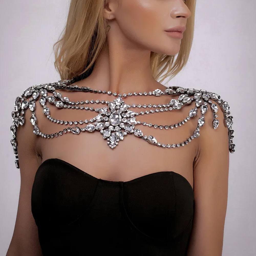 Body Jewelry Retainers - Collar de cadena de hombro nupcial