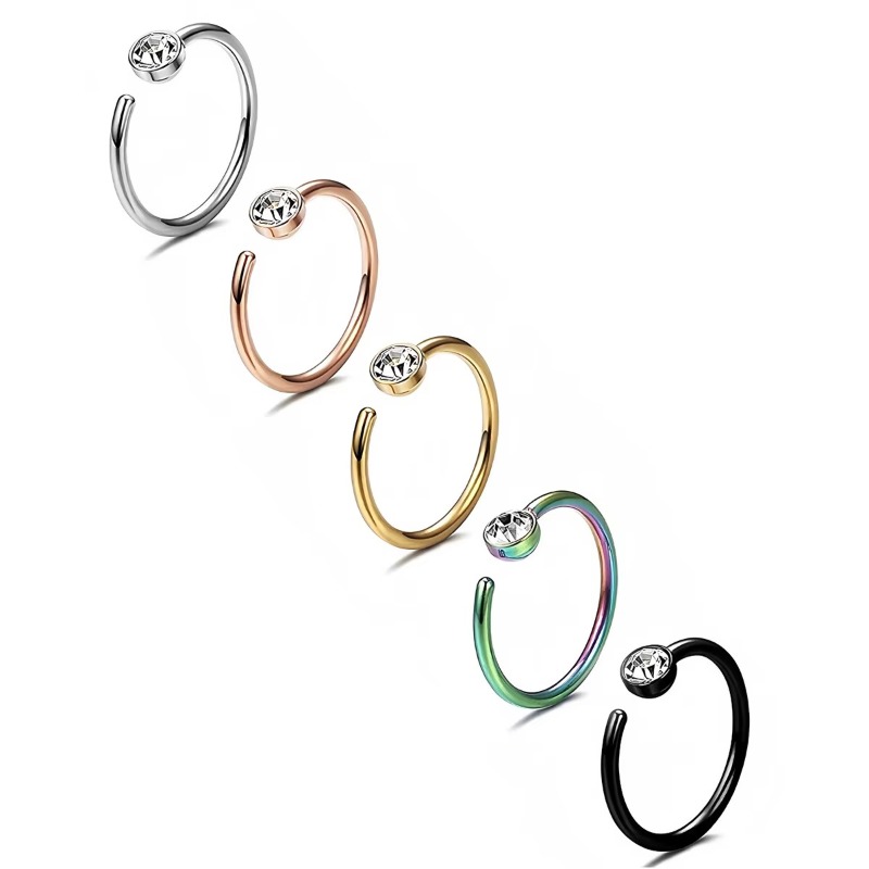 Body Jewelry Surgical Steel - 5 unidades de aros para la