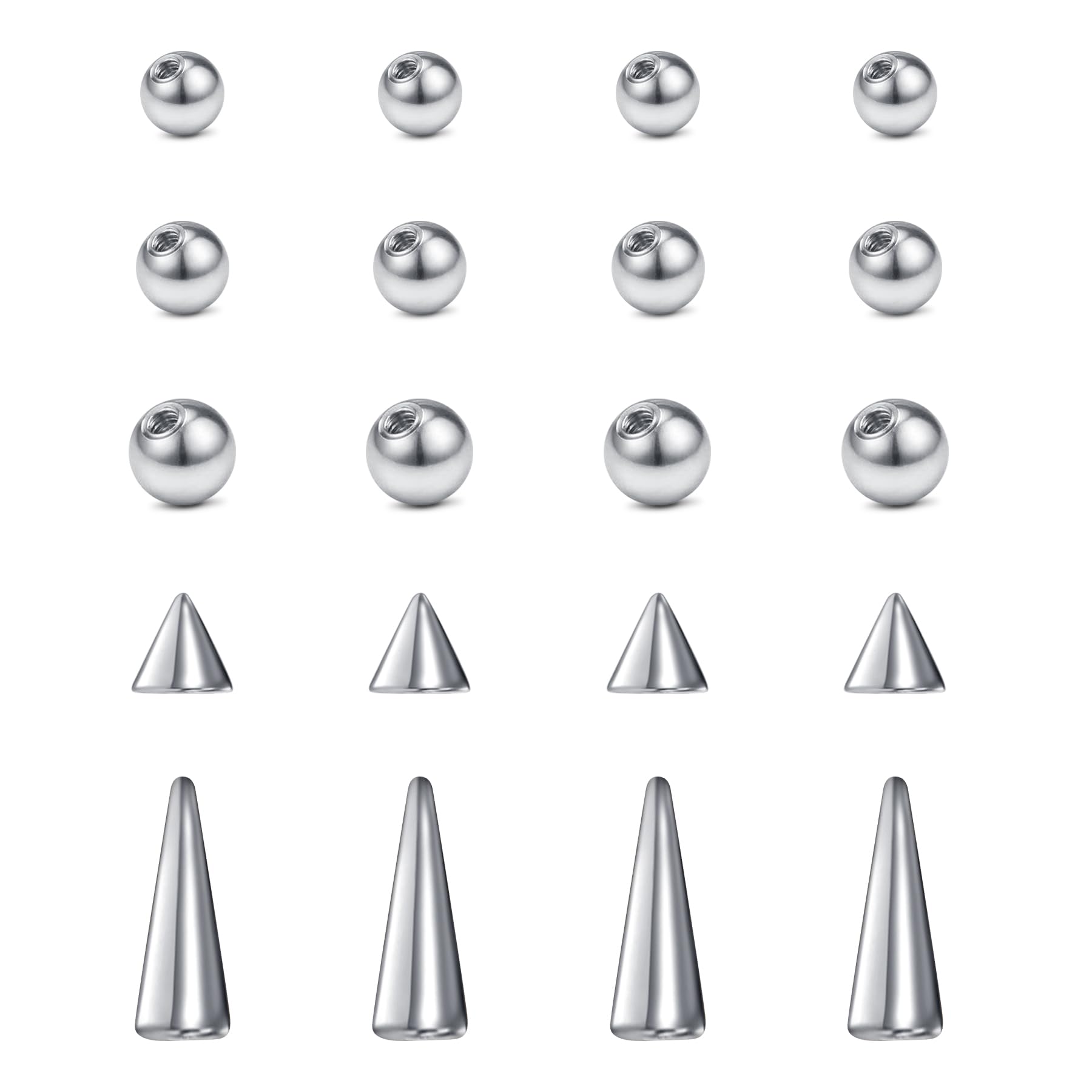Body Jewelry Replacement Ball - Bolas de reemplazo de acero inoxidable