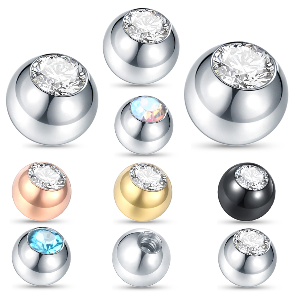 Body Jewelry Replacement Ball - 10 bolas de tornillo de acero