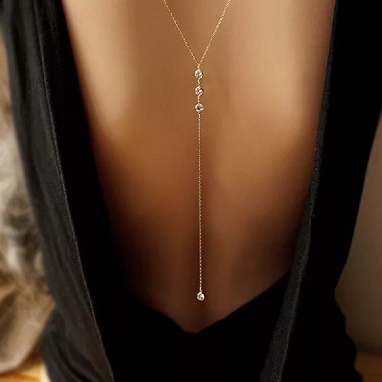 Nuevo collar de cadena trasera - Body Jewelry Necklace reseña y precio