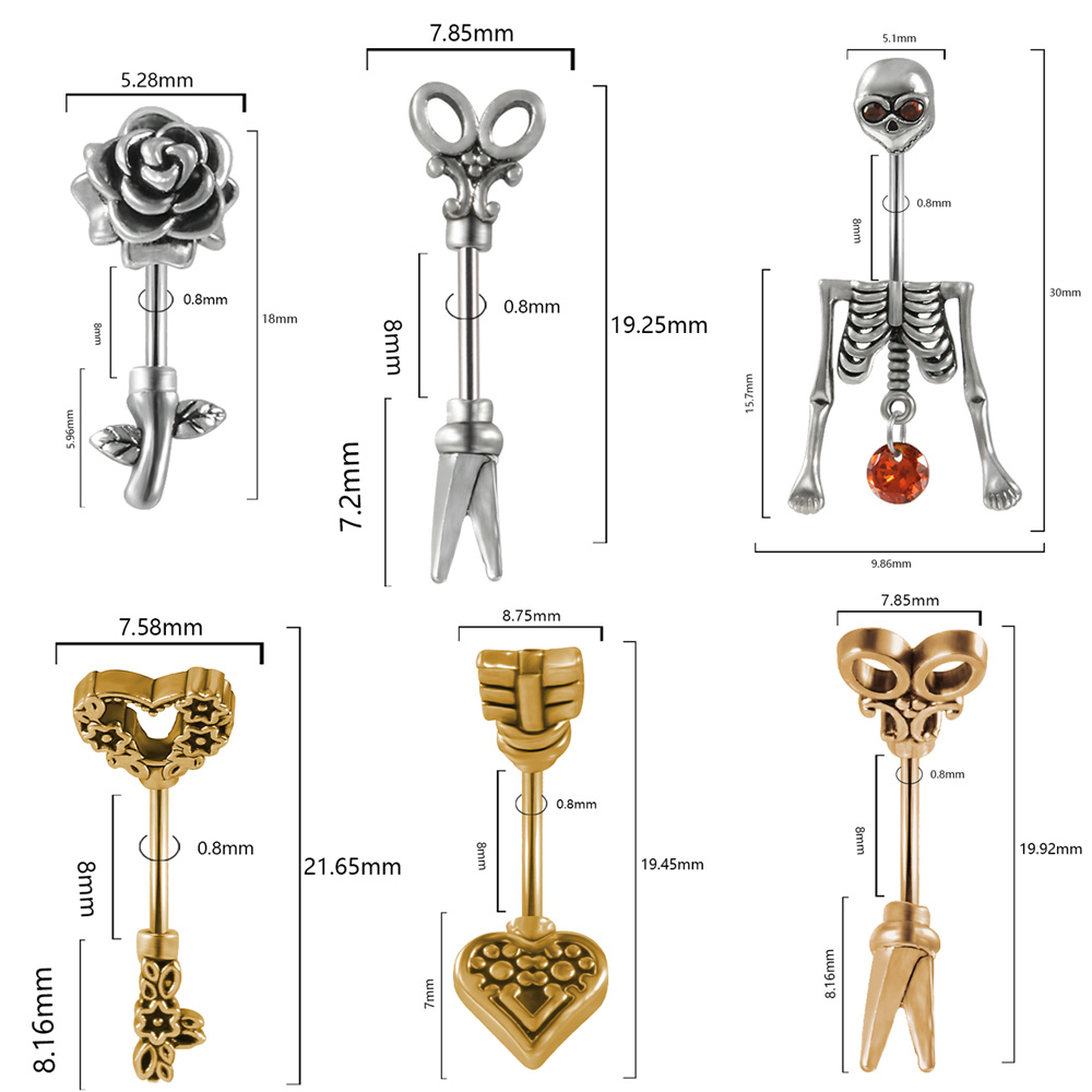 Pendiente Vintage de acero qui - Body Jewelry Surgical Steel reseña y precio